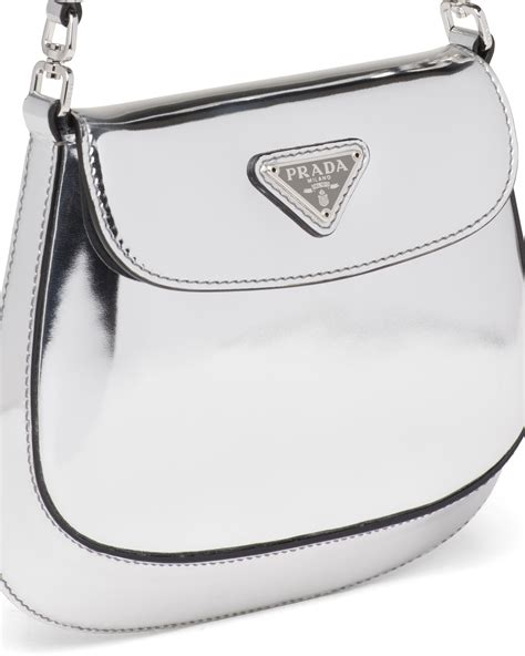 silver prada purse